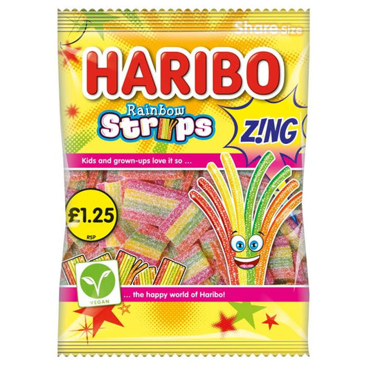 Haribo Rainbow Strips Z!NG 130g £1.25 PMP