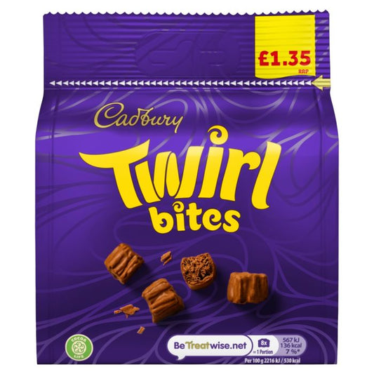 Cadbury Twirl Bites Chocolate Bag 95g