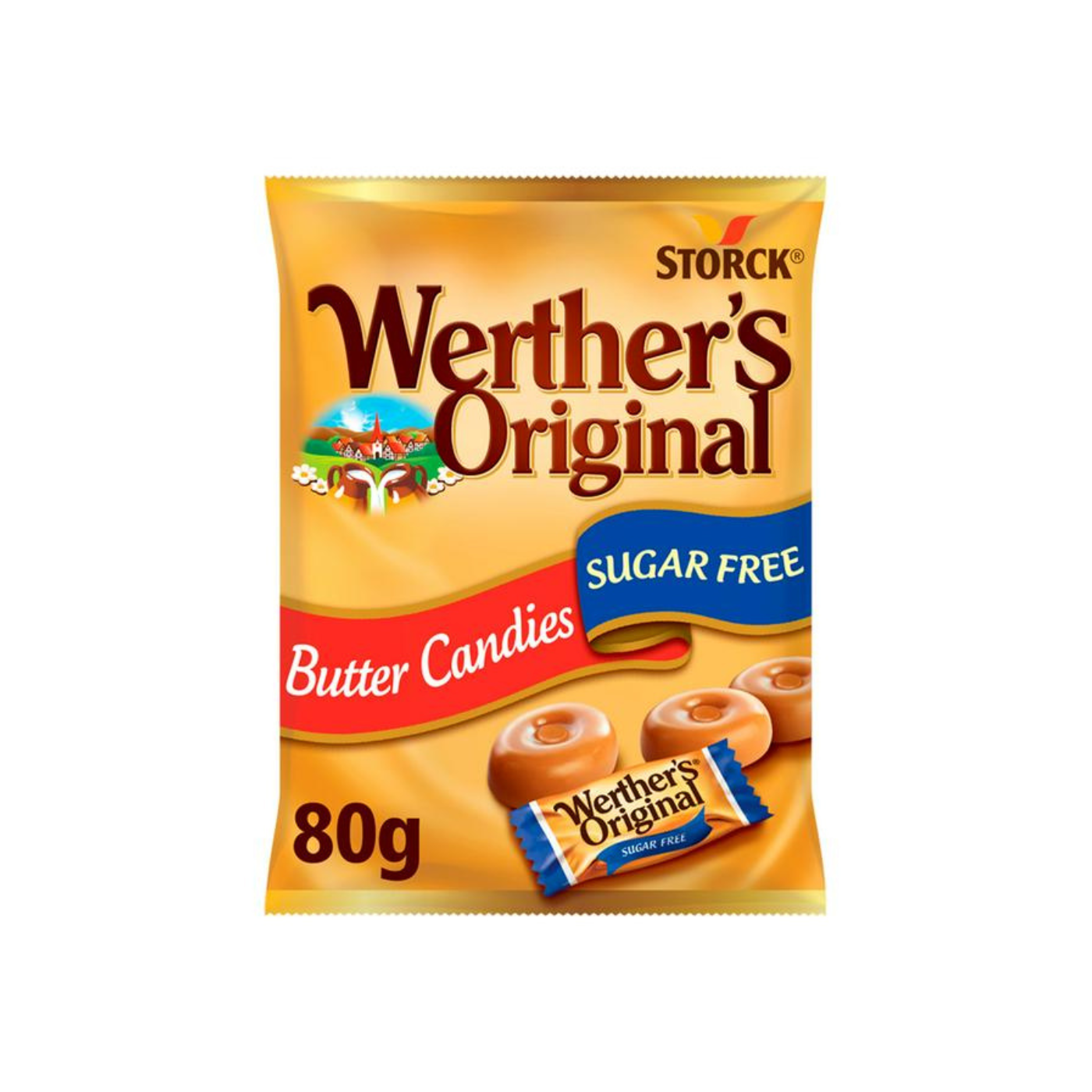 Werther's Original Butter Candies Sugar Free 80g