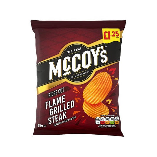 McCoy's Flame Grilled Steak Sharing Crisps 65g, £1.25 PMP