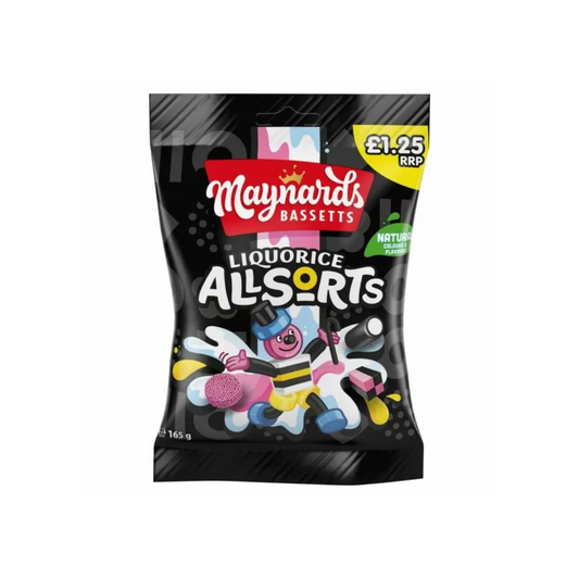 Maynards Bassetts Liquorice Allsorts Sweets Bag 165g