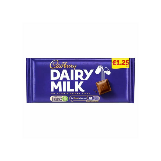 Cadbury Dairy Milk Chocolate Bar 95g