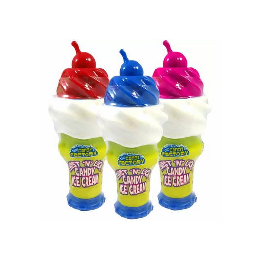 Crazy Candy Factory Twist 'N' Lick Candy Ice Cream - BLUE RASPBERRY